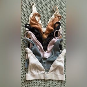 SKIMS Cotton Jersey Plunge Bralette